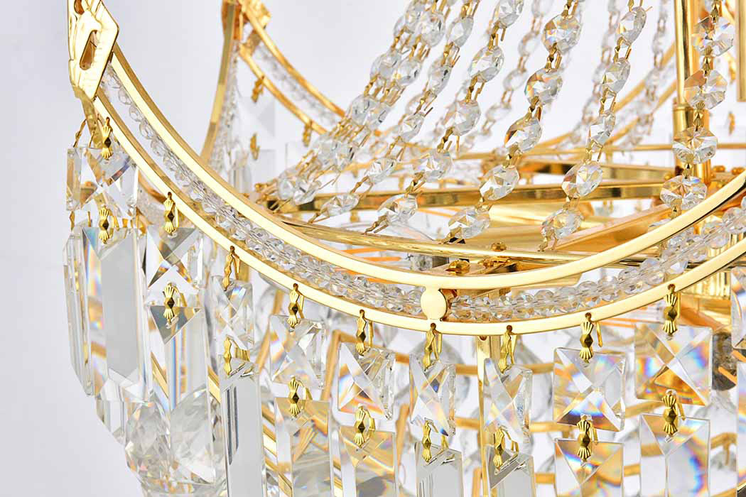 Elegant Chandelier - Gold, L 24" (V8949D24G-RC)