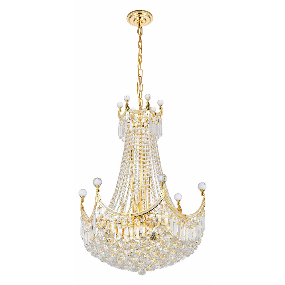 Elegant Chandelier - Gold, L 24" (V8949D24G-RC)