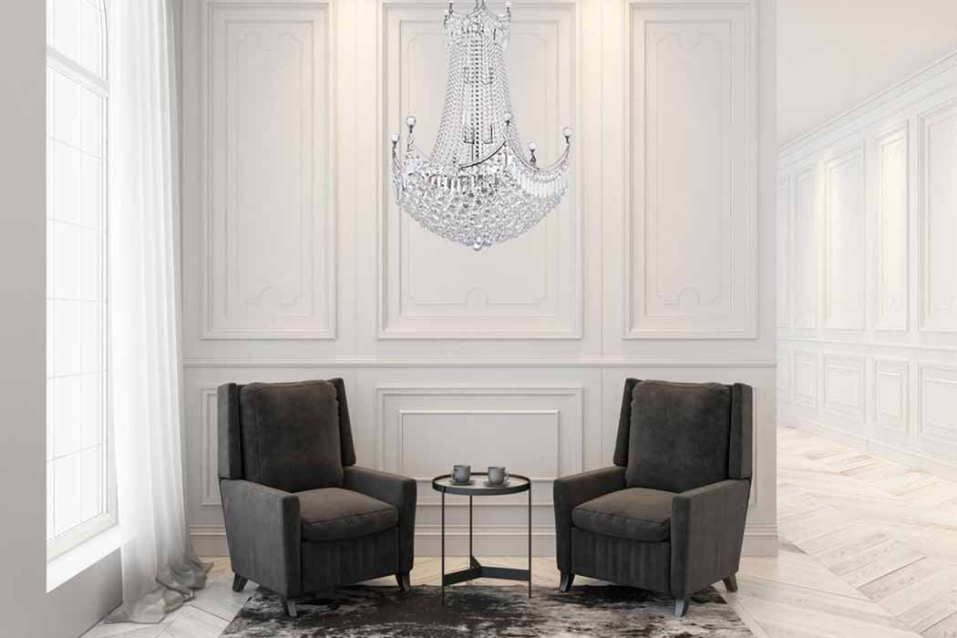 Elegant Chandelier - Chrome, L 30" (V8949D30C-RC)