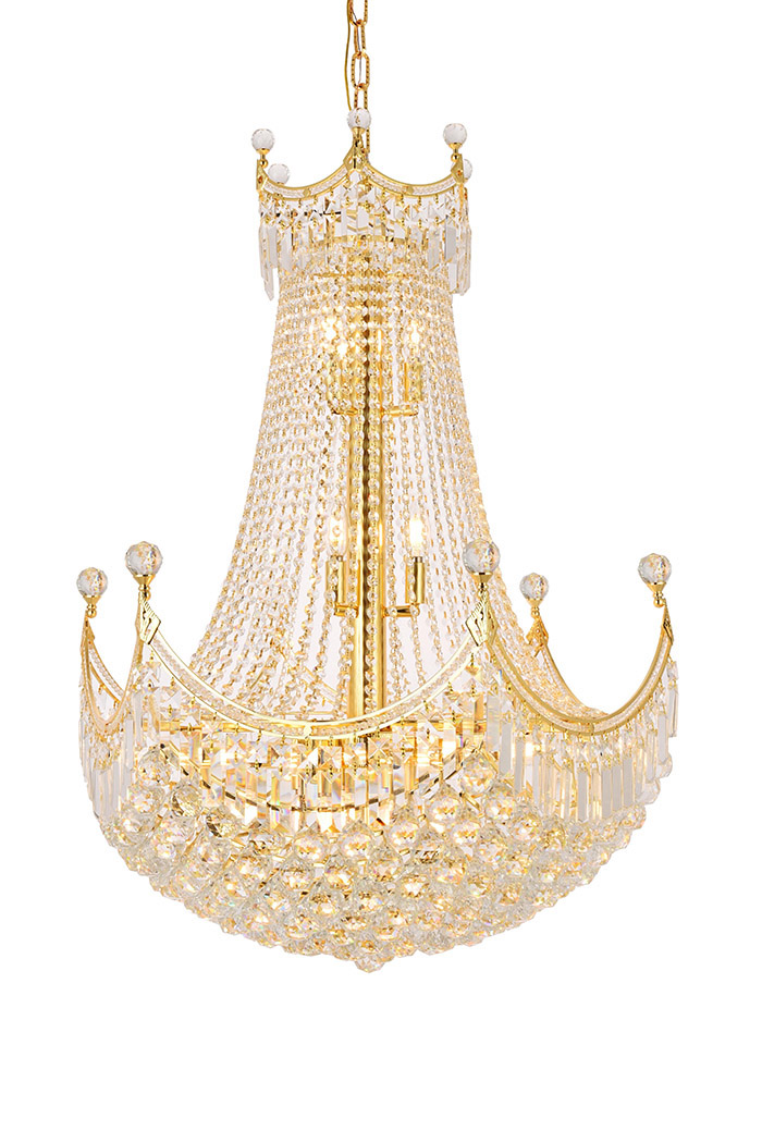 Elegant Chandelier - Gold, L 30" (V8949D30G-RC)