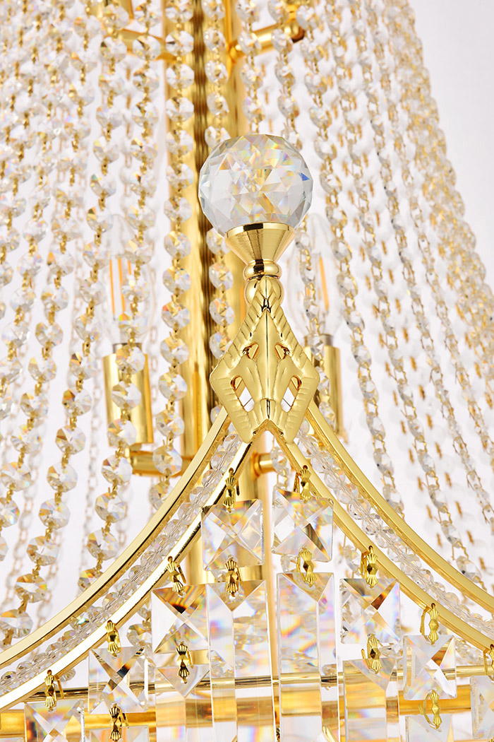 Elegant Chandelier - Gold, L 30" (V8949D30G-RC)