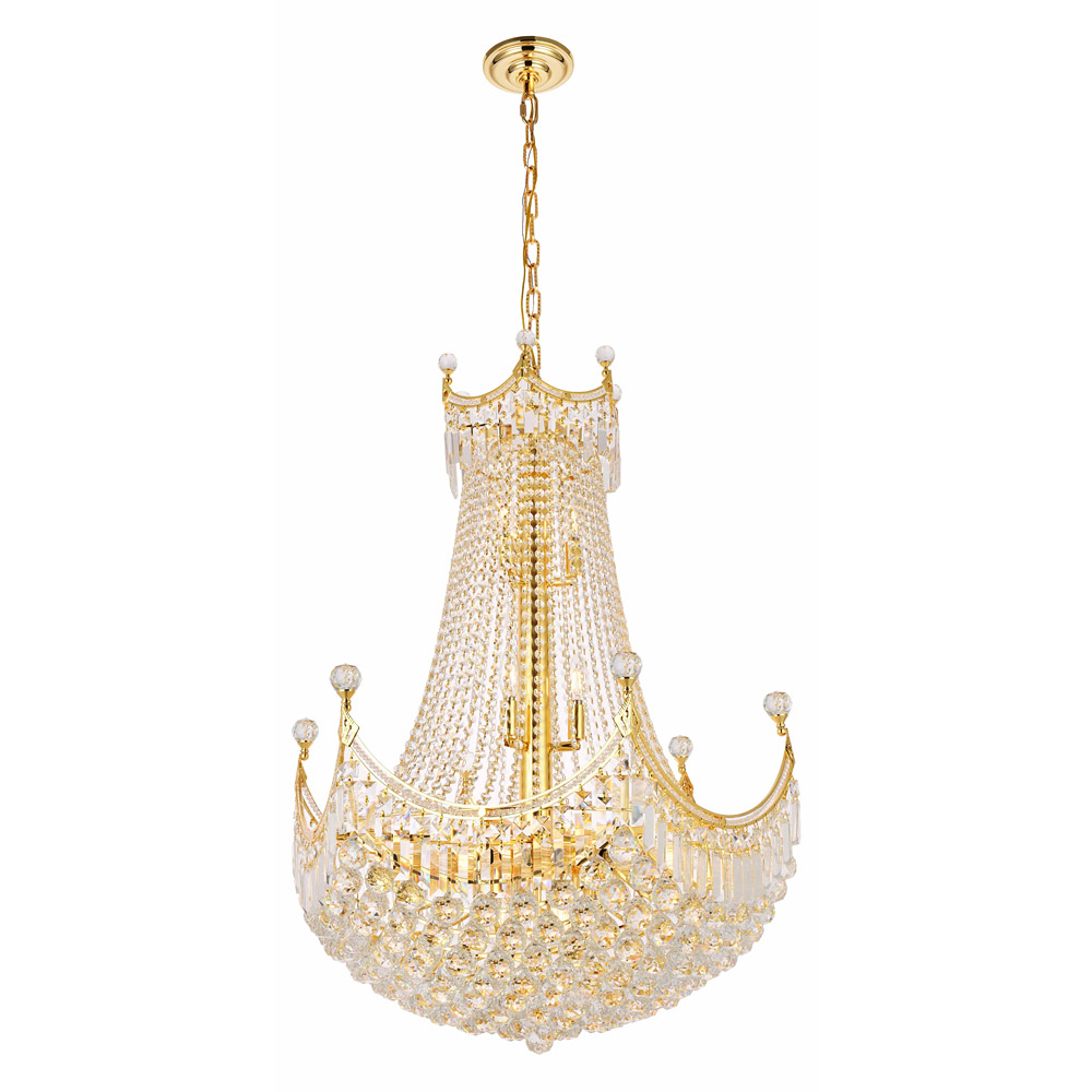 Elegant Chandelier - Gold, L 30" (V8949D30G-RC)