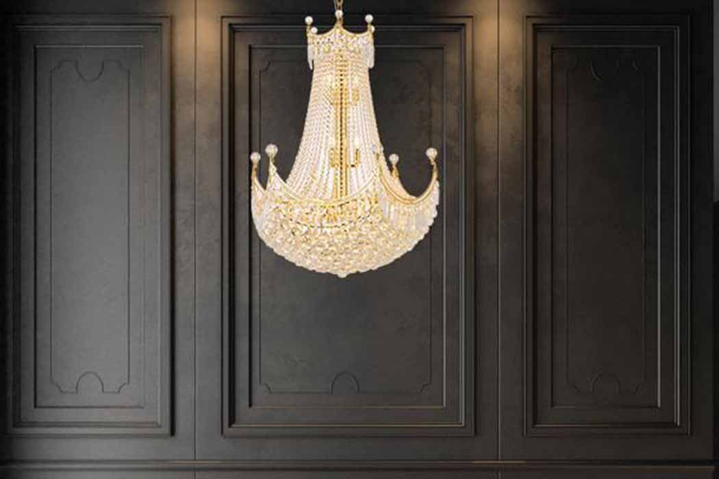 Elegant Chandelier - Gold, L 30" (V8949D30G-RC)