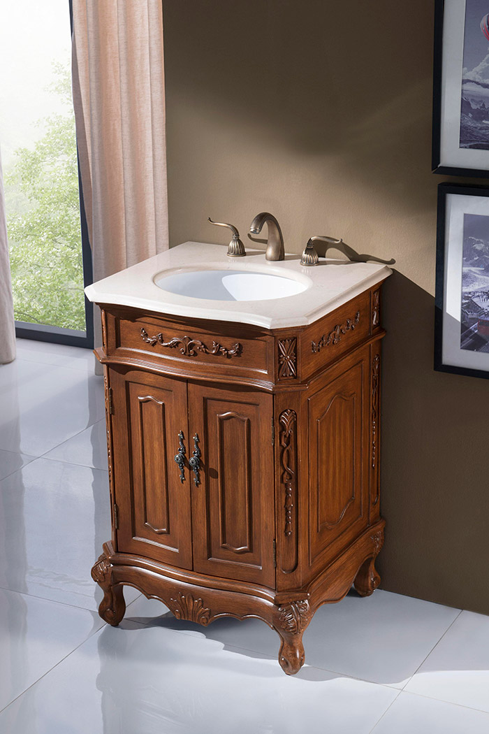 Elegant Vanity Cabinet 2 Door - Brown, L 24" (VF-1005)