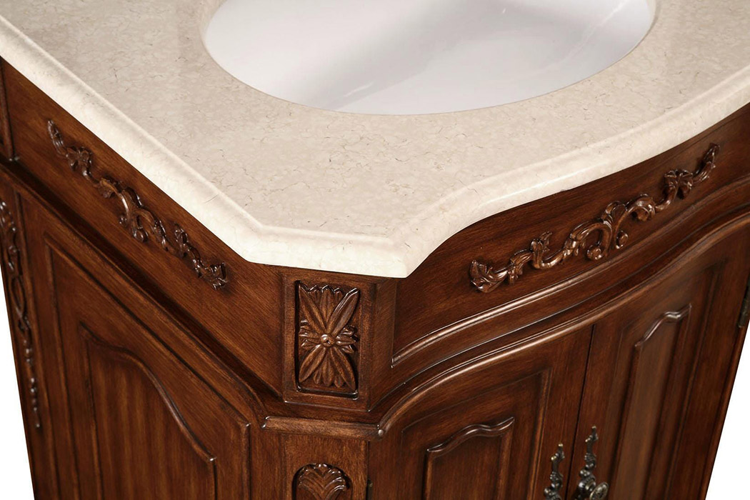 Elegant Vanity Cabinet 2 Door - Brown, L 24" (VF-1005)