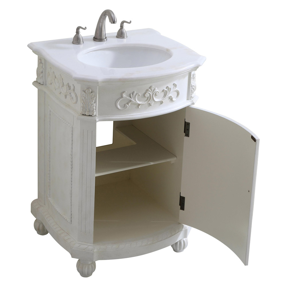 Elegant Danville 24" Wide Vanity Set - White (VF-1010)