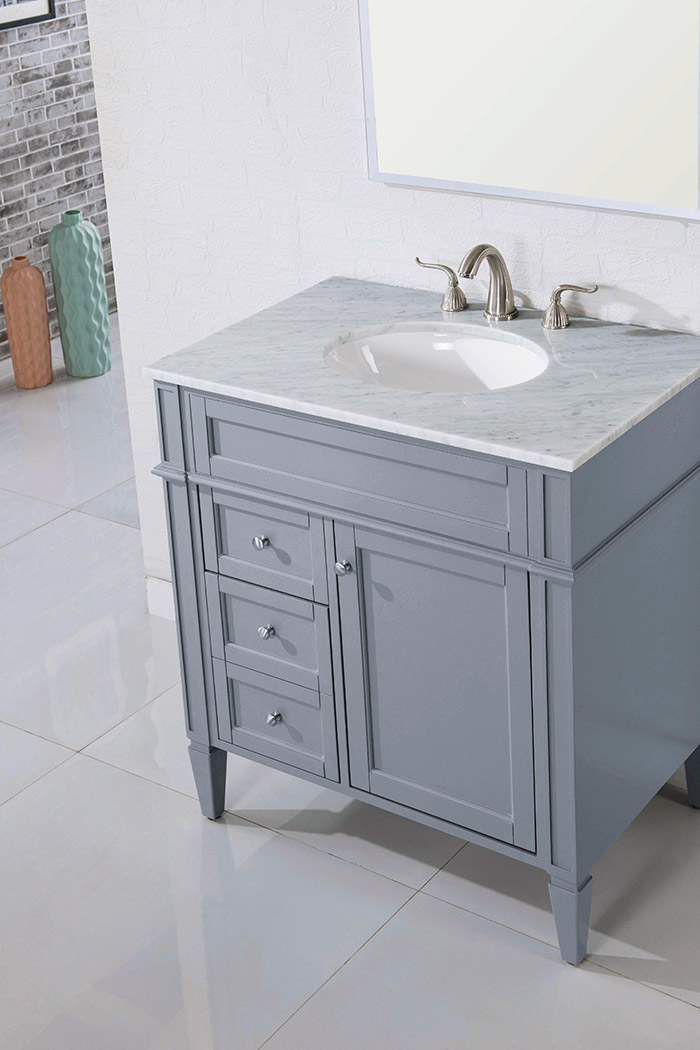 Elegant 32" Single Bathroom Vanity Set - Gray (VF-1025)