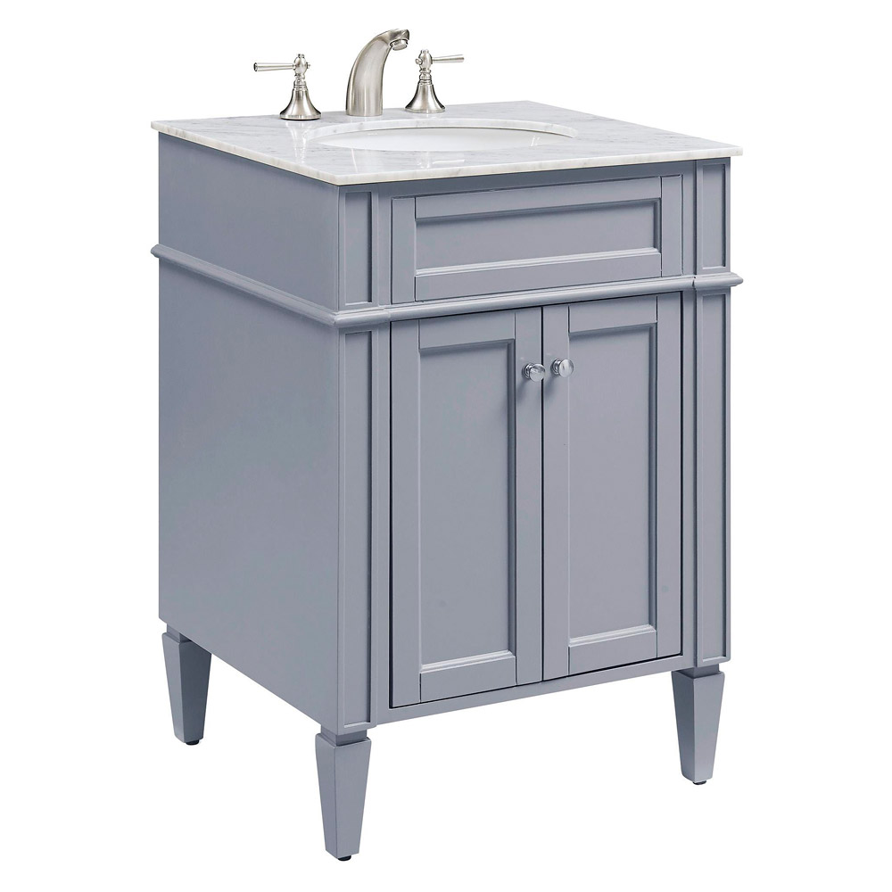 Elegant 24" Single Bathroom Vanity Set - Gray (VF-1027)