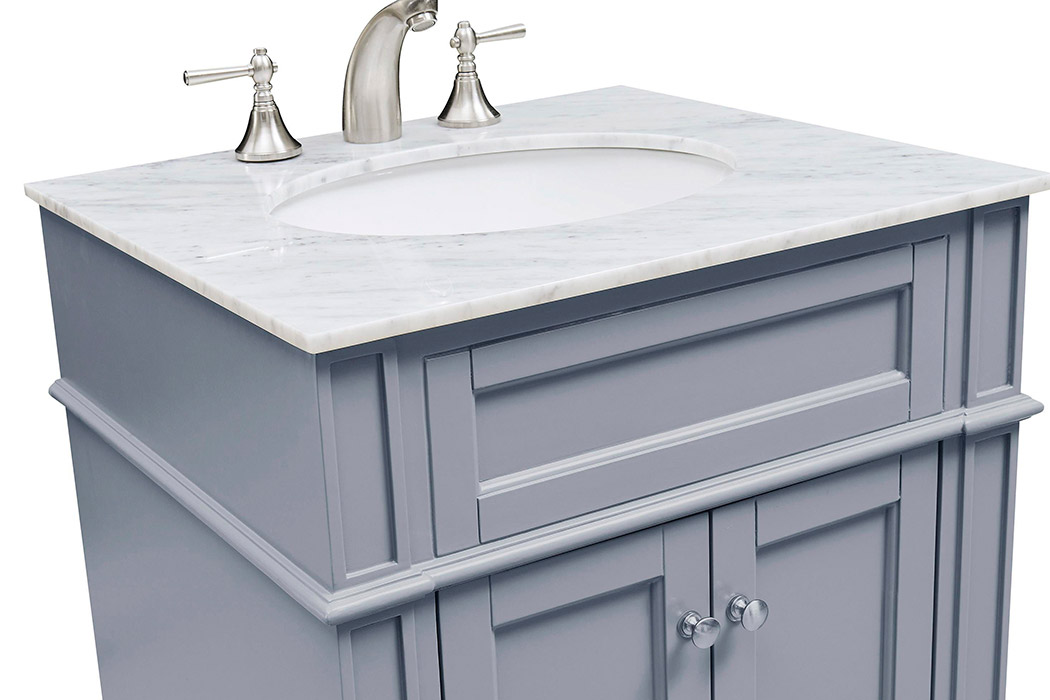 Elegant 24" Single Bathroom Vanity Set - Gray (VF-1027)