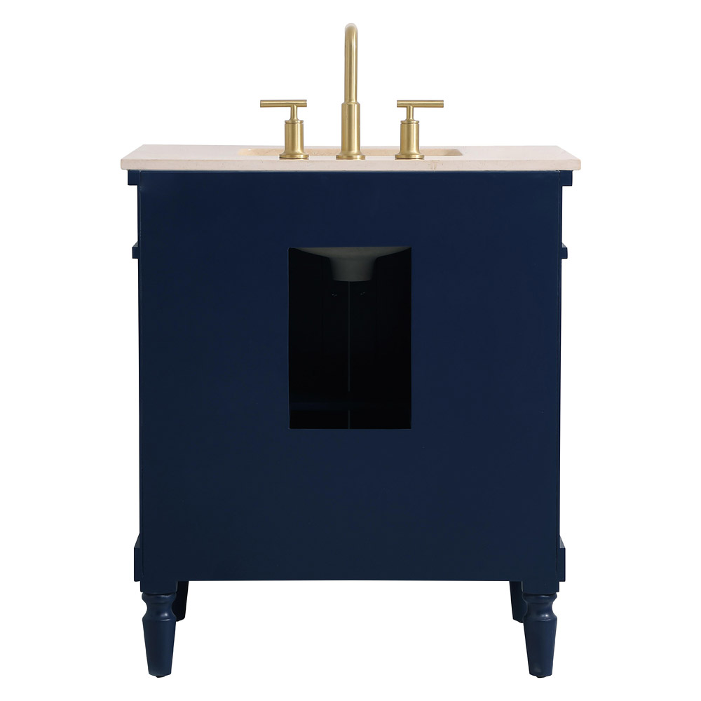 Elegant 30" Single Bathroom Vanity Set - Blue (VF-1030BL)