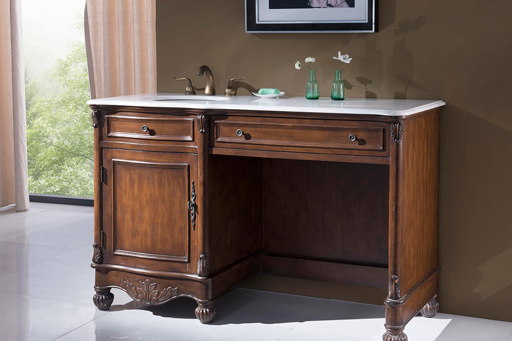 Elegant - Windsor 52" Single Bathroom Vanity Set (VF-1044BR)