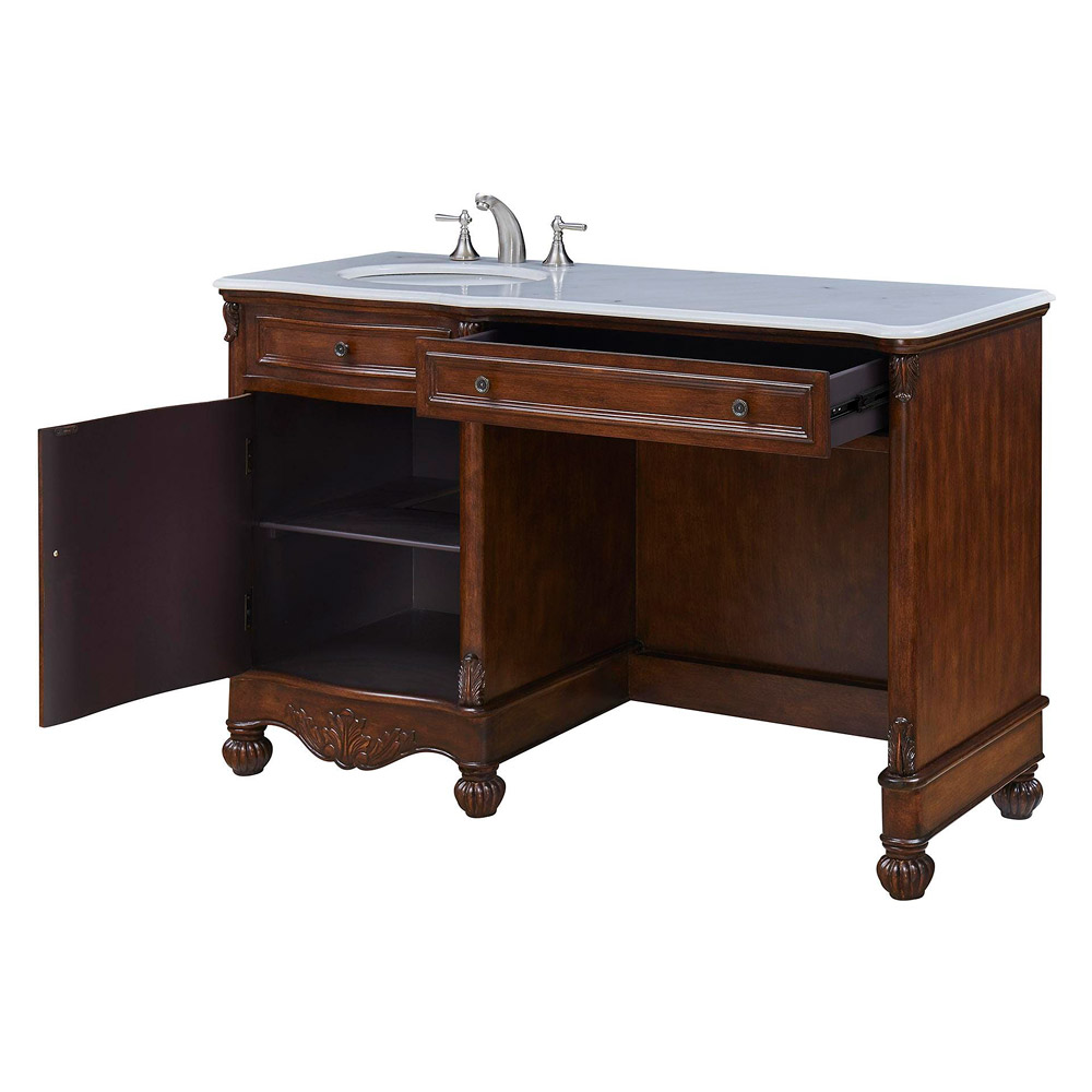 Elegant - Windsor 52" Single Bathroom Vanity Set (VF-1044BR)