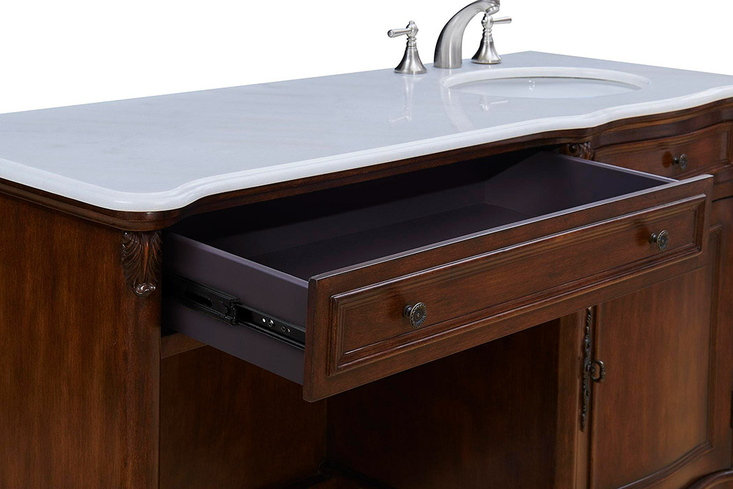 Elegant - Windsor 52" Single Bathroom Vanity Set (VF-1044BR)