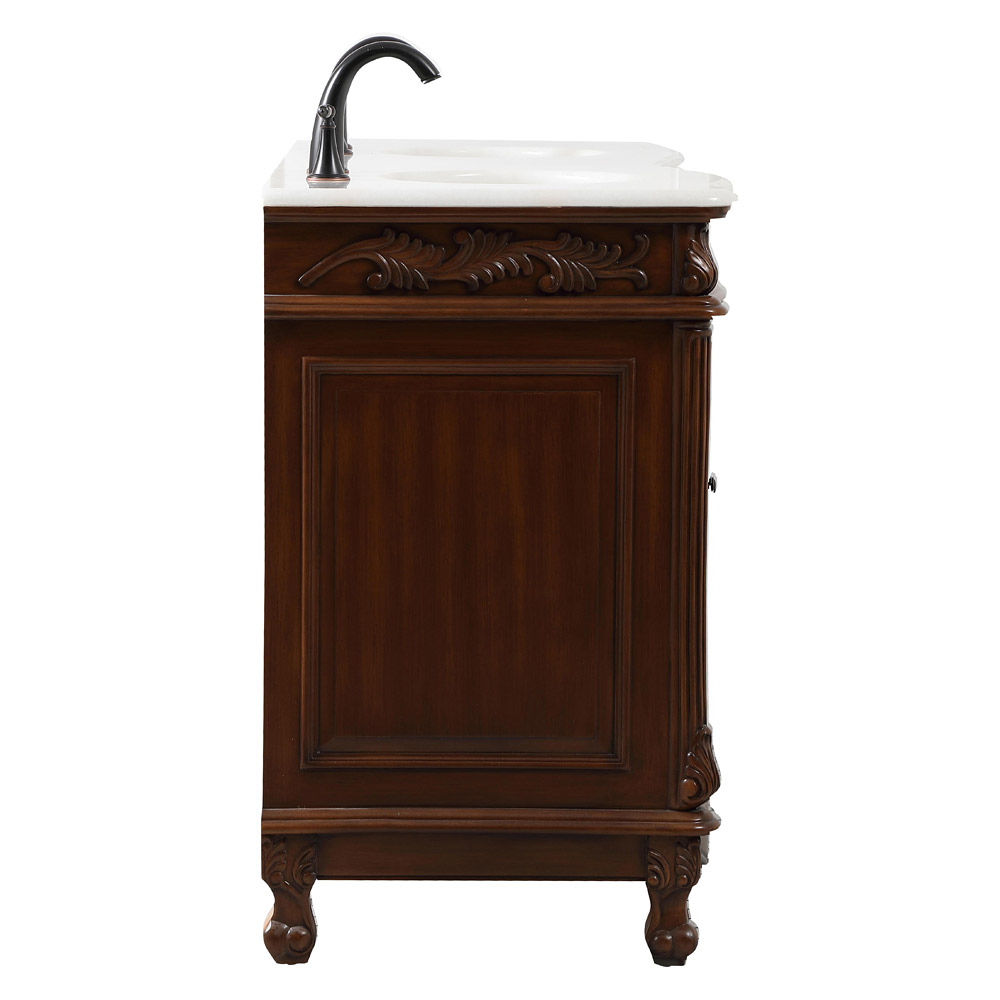 Elegant Windsor 60" Wide Double Vanity Set - Teak (VF-1049TK)