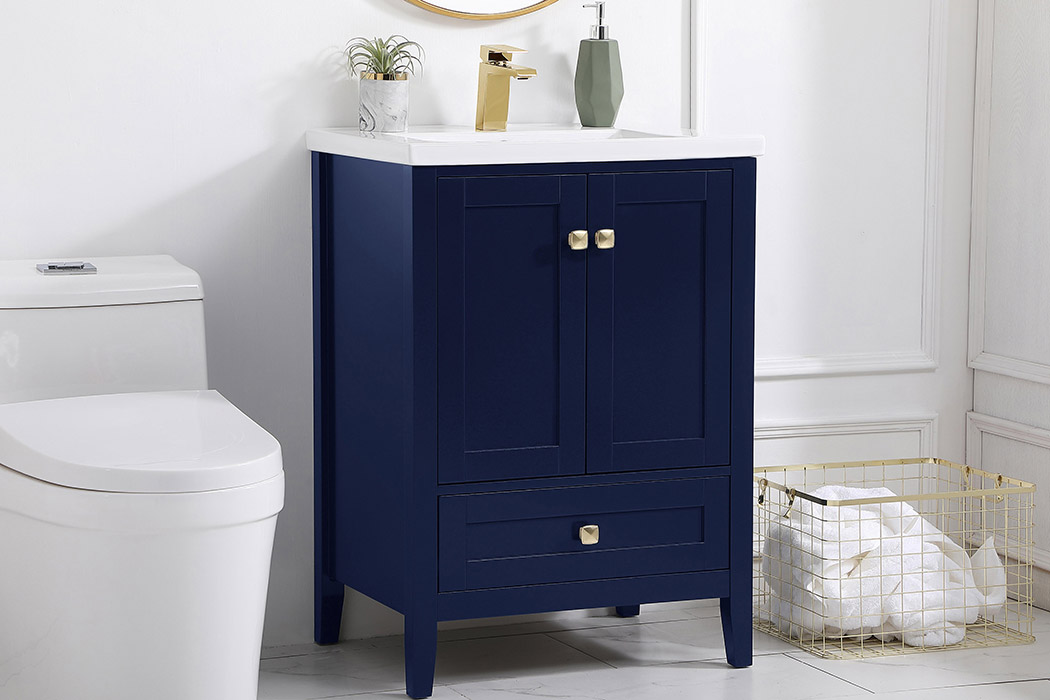 Elegant Single Bathroom Vanity Set - Blue (VF-2001BL)