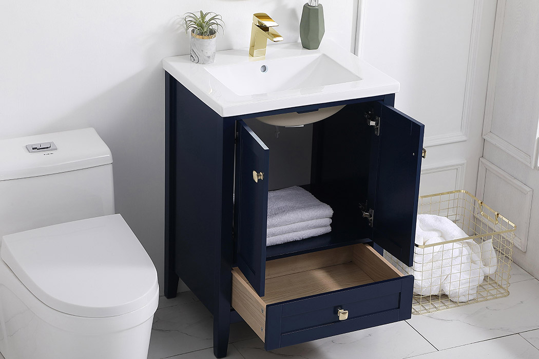 Elegant Single Bathroom Vanity Set - Blue (VF-2001BL)