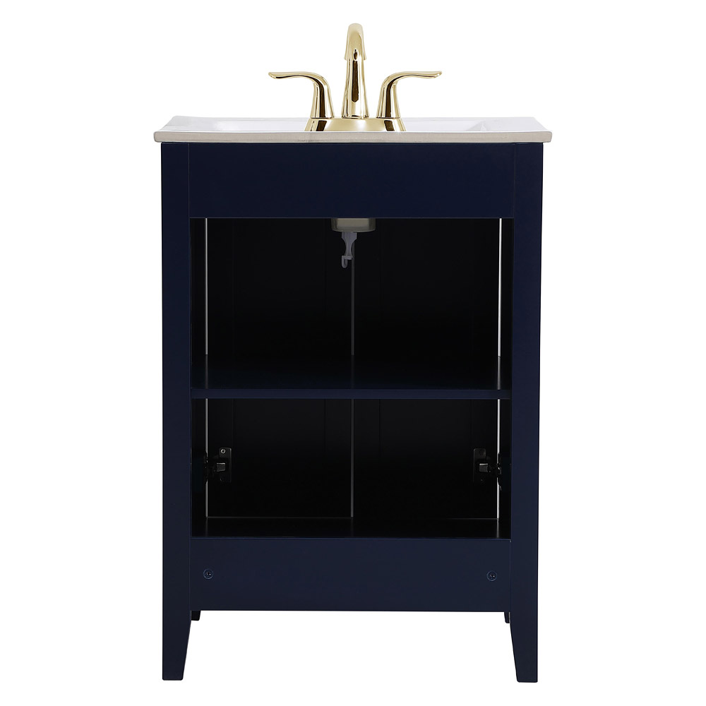 Elegant Mod 24" Free Standing Single Bathroom Vanity Set - Blue (VF-2003BL)