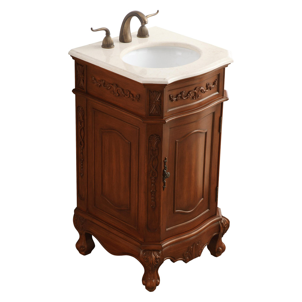 Elegant Danville Vanity Sink Set - Teak, L 19" (VF10119TK)