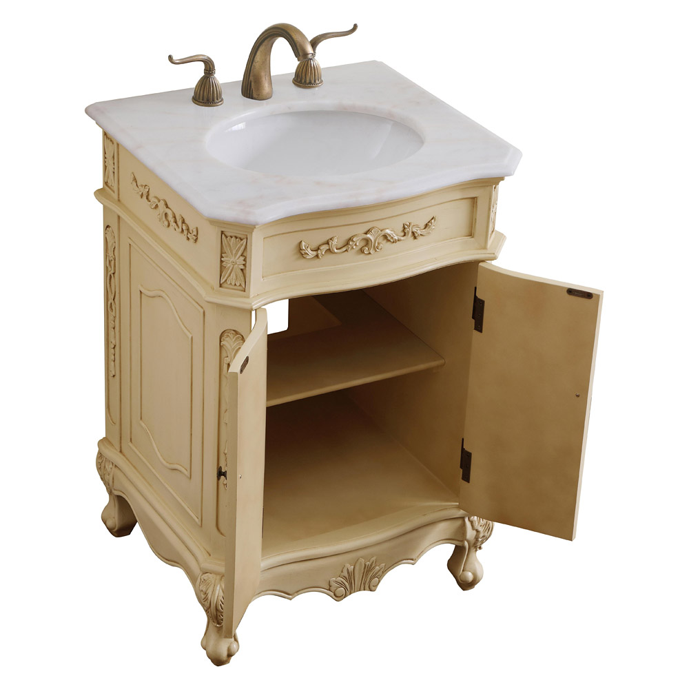 Elegant Danville Vanity Sink Set - Light Antique Beige, L 24" (VF10124LT)