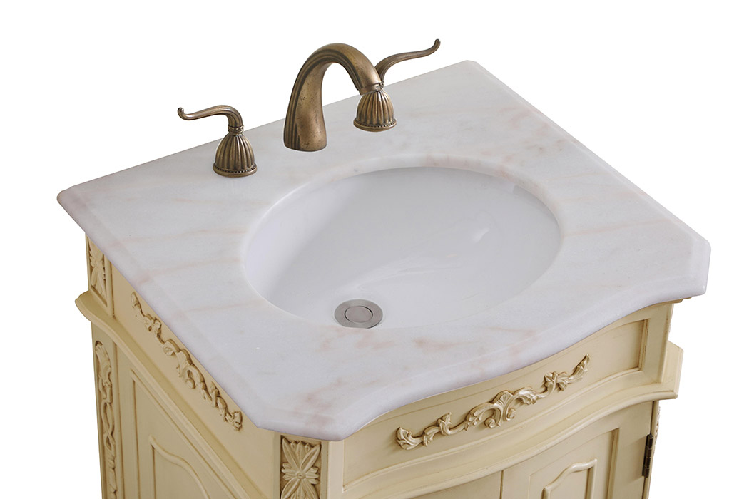 Elegant Danville Vanity Sink Set - Light Antique Beige, L 24" (VF10124LT)