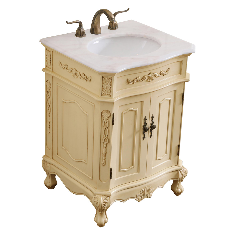 Elegant Danville Vanity Sink Set - Light Antique Beige, L 27" (VF10127LT)