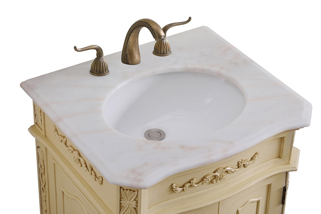 Elegant Danville Vanity Sink Set - Light Antique Beige, L 27" (VF10127LT)