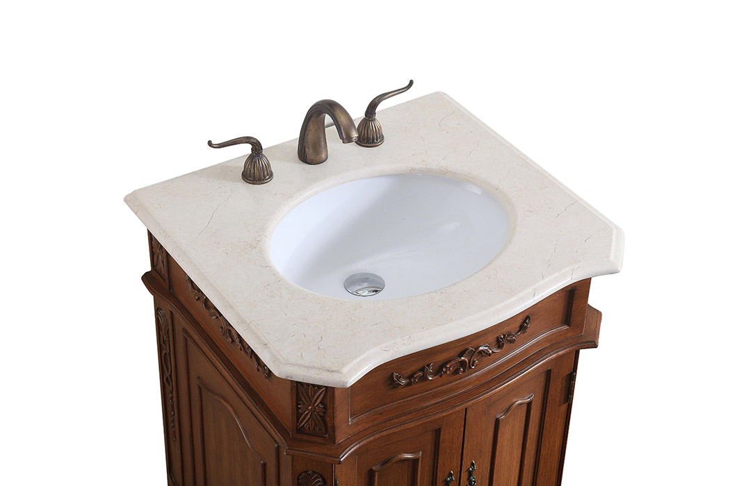 Elegant Danville Vanity Sink Set - Teak, L 27" (VF10127TK)