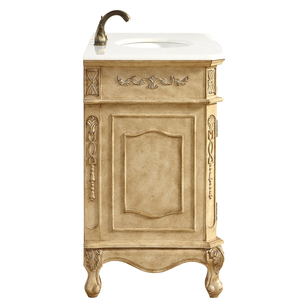 Elegant Danville Vanity Sink Set - Antique Beige, L 36" (VF10136AB)