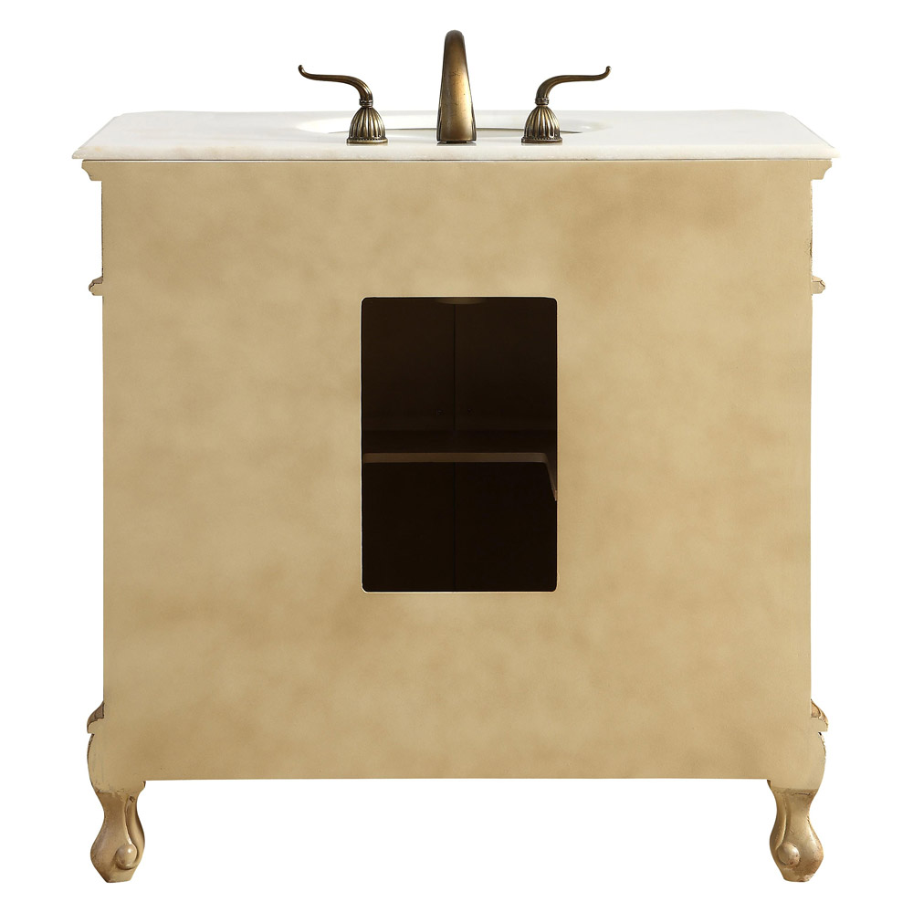 Elegant Danville Vanity Sink Set - Antique Beige, L 36" (VF10136AB)