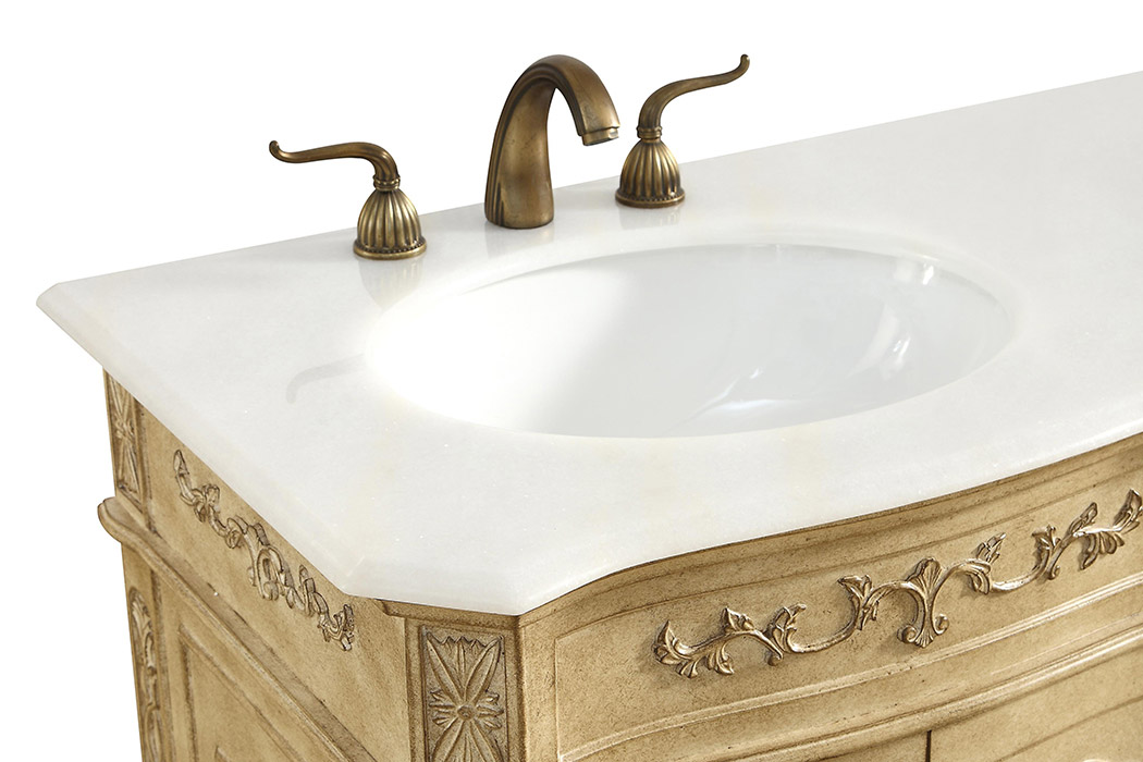 Elegant Danville Double Vanity Sink Set - Antique Beige (VF10160DAB)