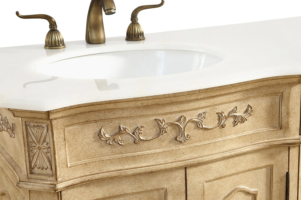 Elegant Danville Double Vanity Sink Set - Antique Beige (VF10160DAB)