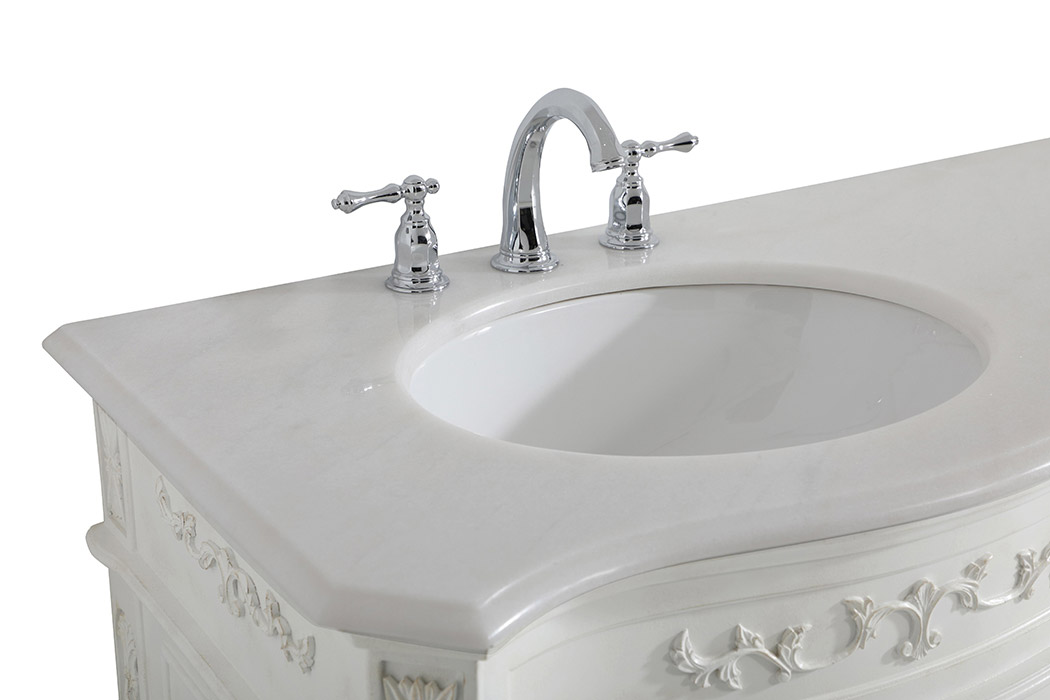 Elegant Danville Double Vanity Sink Set - Antique White (VF10172DAW)