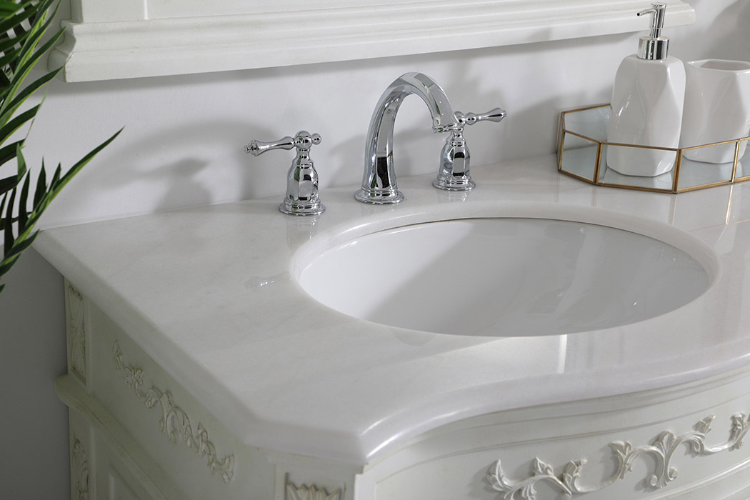 Elegant Danville Double Vanity Sink Set - Antique White (VF10172DAW)