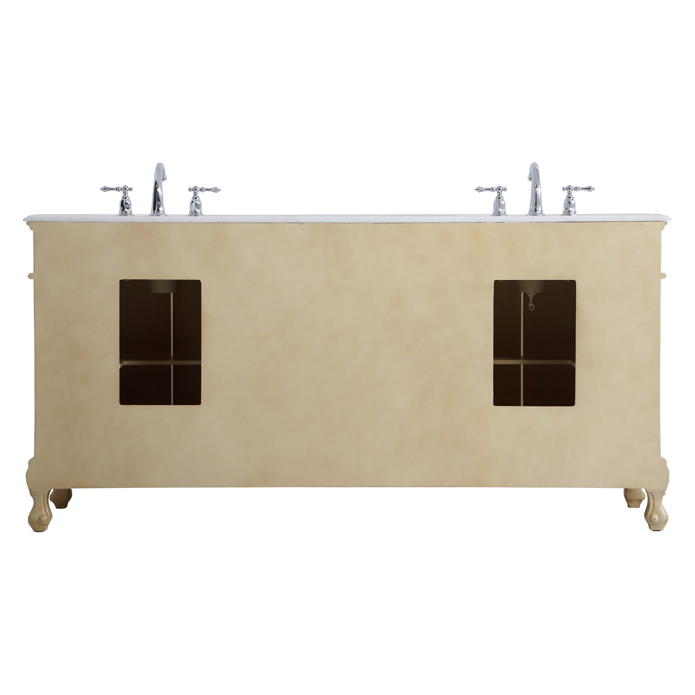 Elegant Danville Double Vanity Sink Set - Light Antique Beige (VF10172DLT)