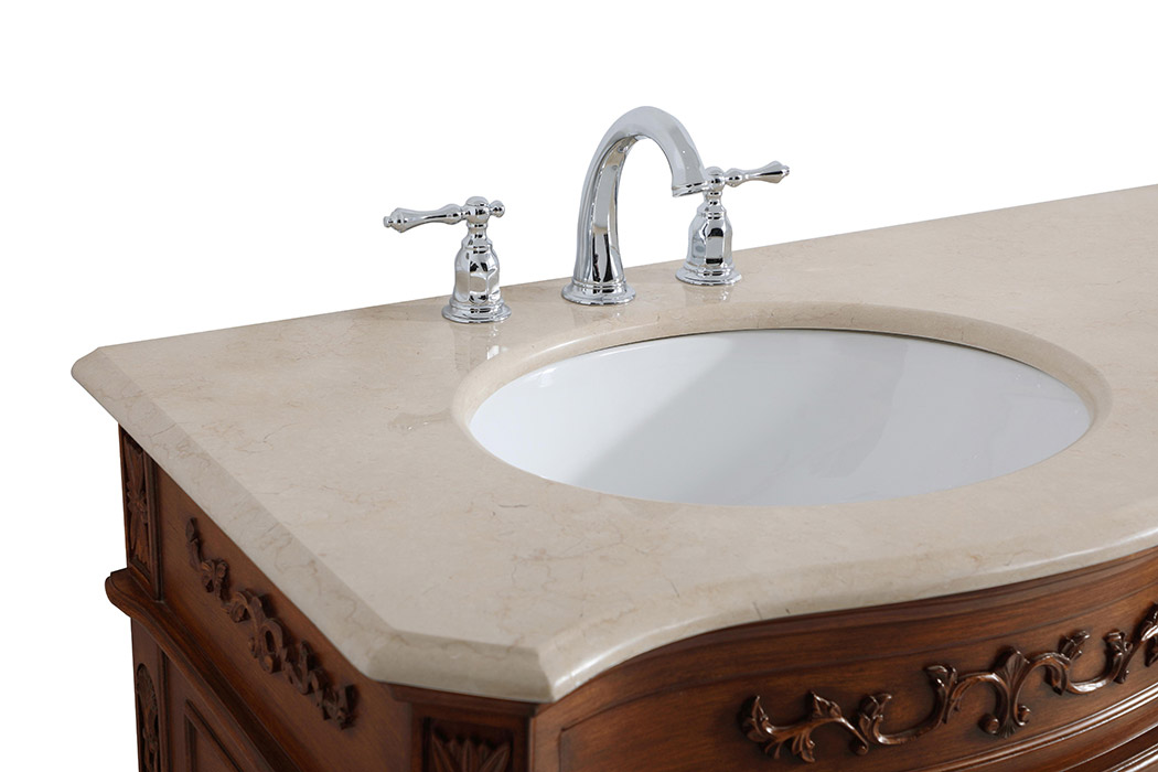 Elegant Danville Double Vanity Sink Set - Teak (VF10172DTK)