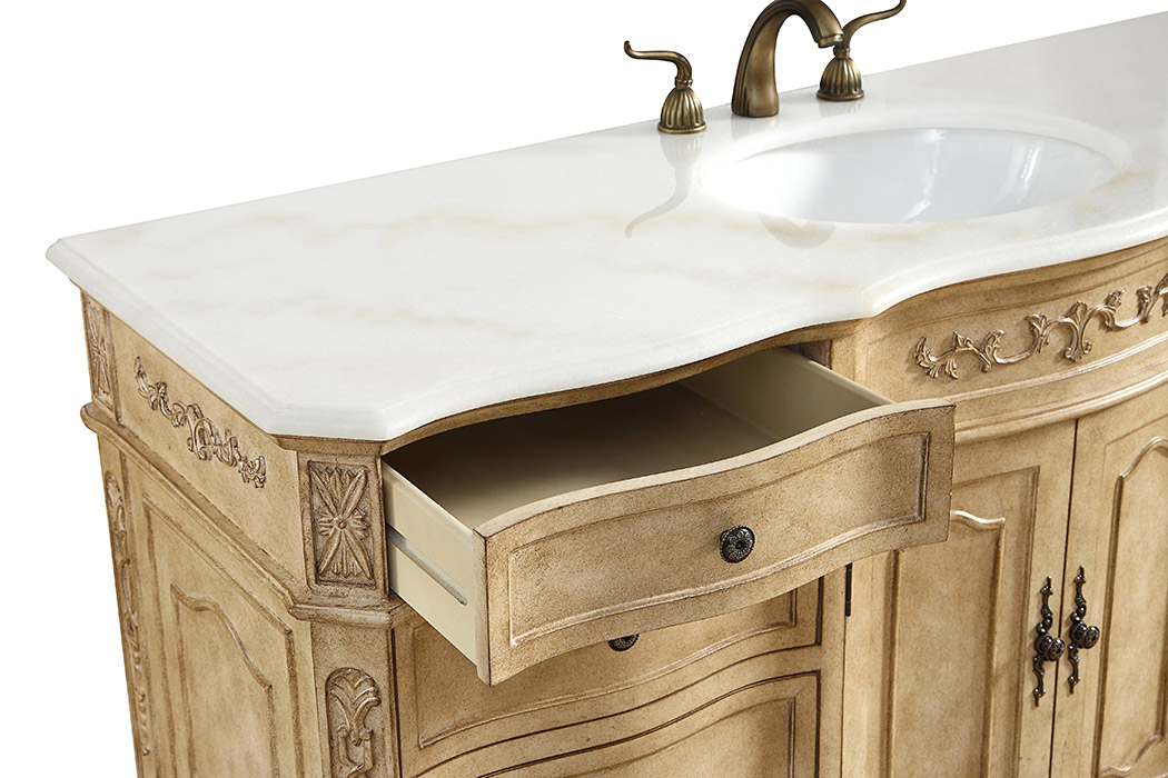 Elegant Danville Vanity Sink Set - Antique Beige (VF101S60AB)