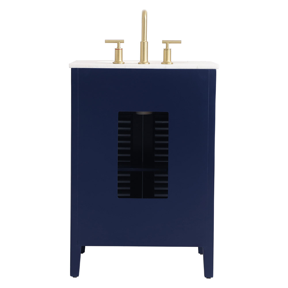 Elegant Cape Cod Free Standing Single Bathroom Vanity Set - Blue, L 24" (VF10424BL)