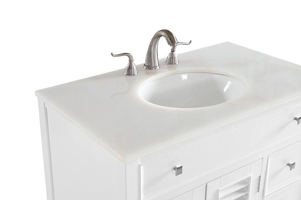 Elegant Cape Cod 36" Free Standing Single Bathroom Vanity Set - White (VF10436WH)