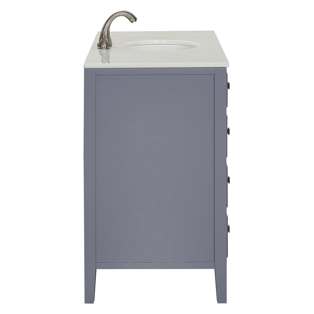 Elegant Cape Cod 48" Free Standing Single Bathroom Vanity Set - Gray (VF10448GR)