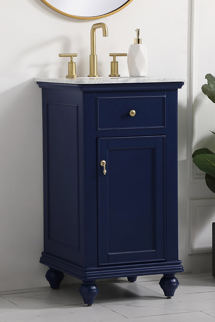 Elegant Otto 19" Single Bathroom Vanity Set - Blue (VF12319BL)