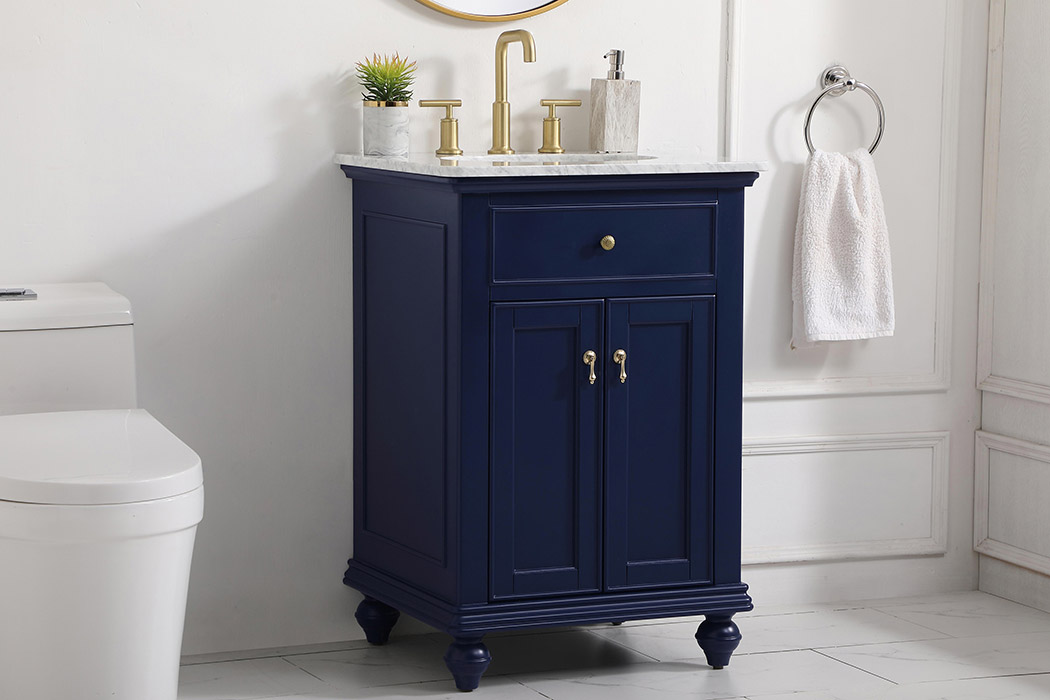 Elegant Otto 24" Single Bathroom Vanity Set - Blue (VF12324BL)