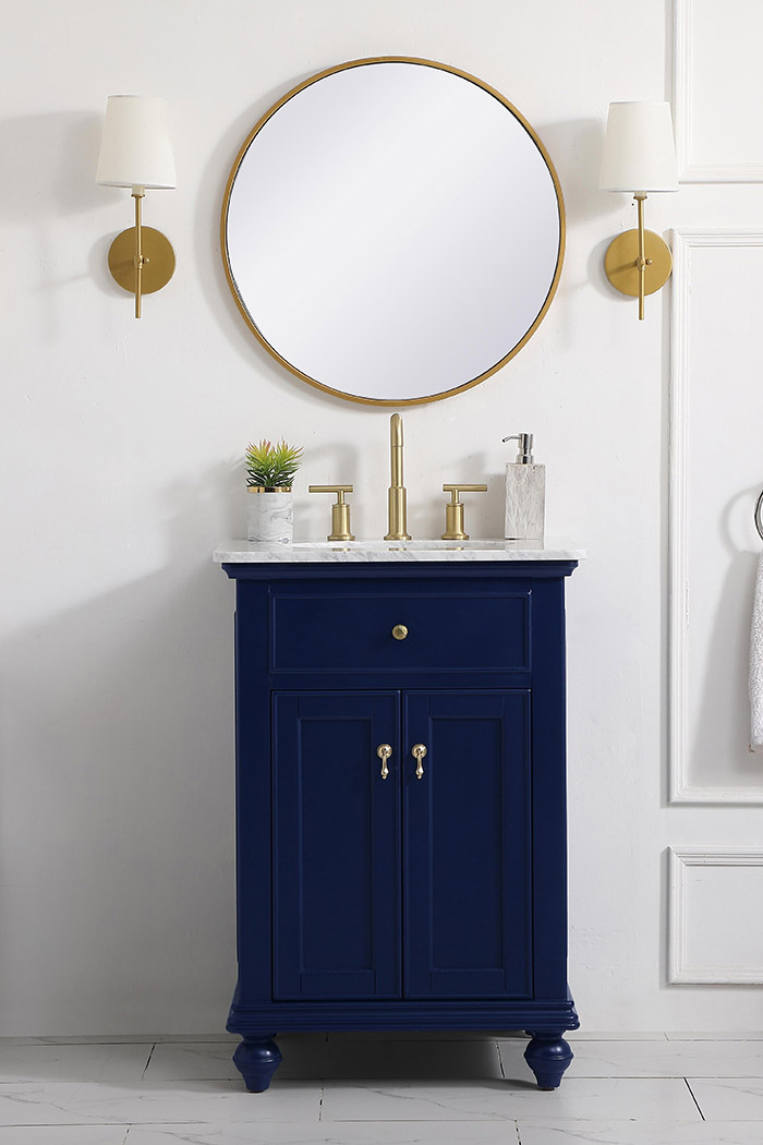 Elegant Otto 24" Single Bathroom Vanity Set - Blue (VF12324BL)