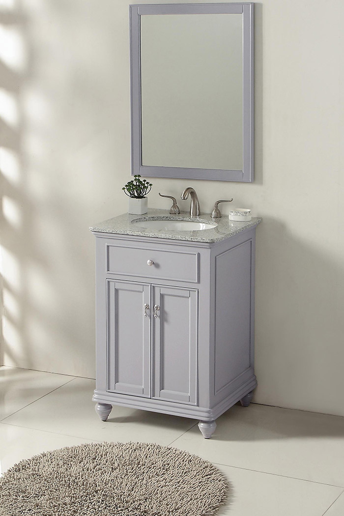 Elegant Otto 24" Single Bathroom Vanity Set - Gray (VF12324GR)