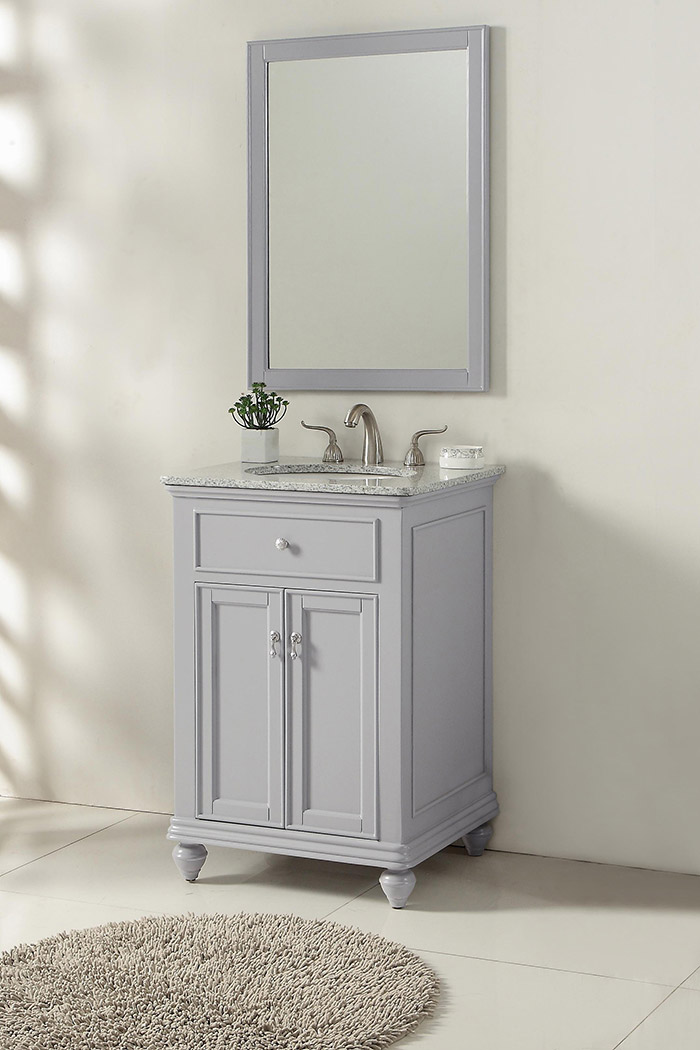 Elegant Otto 24" Single Bathroom Vanity Set - Gray (VF12324GR)