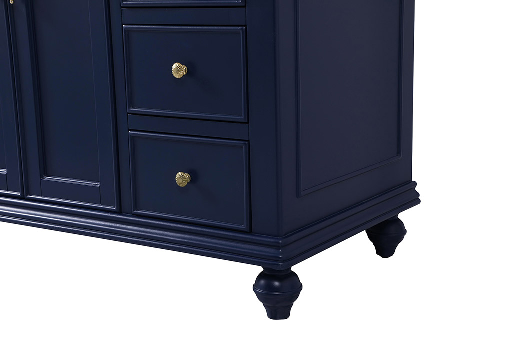 Elegant Otto 48" 8 Drawer Rectangle Single Bathroom Vanity Sink Set - Blue (VF12348BL)