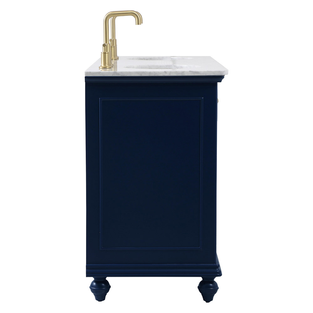 Elegant Otto 60" 4 Drawer Double Rectangle Bathroom Vanity Sink Set - Blue (VF12360DBL)