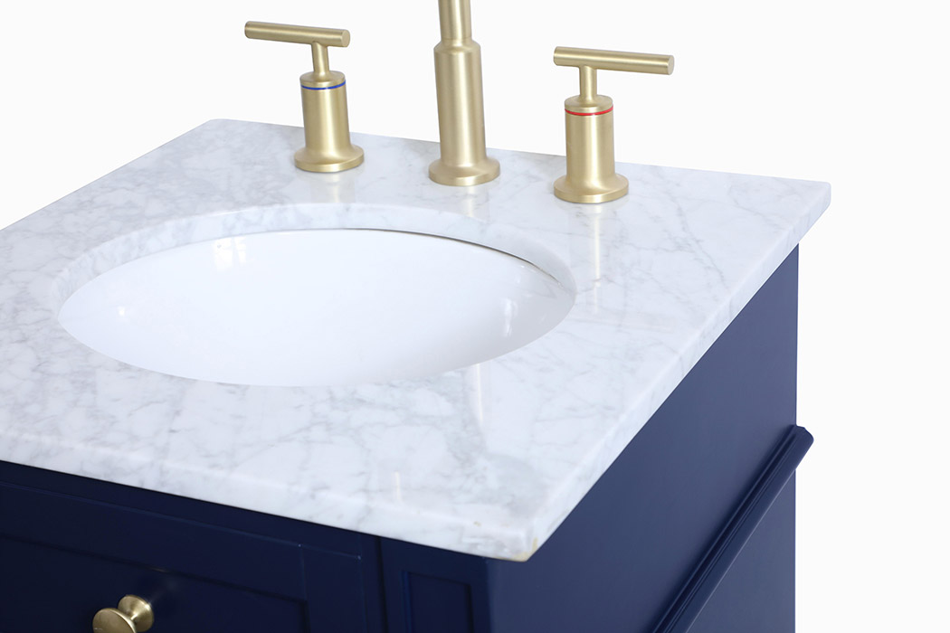 Elegant Single Bathroom Vanity Set - Blue, L 18" (VF12518BL)