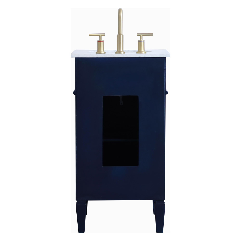 Elegant Single Bathroom Vanity Set - Blue, L 18" (VF12518BL)