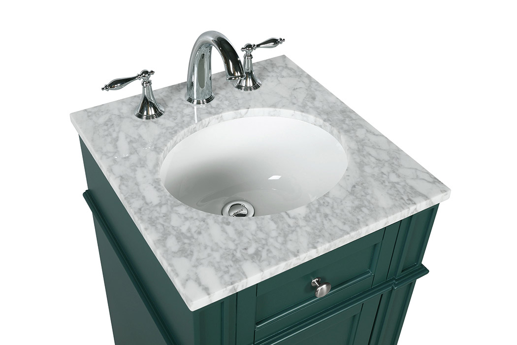 Elegant Single Bathroom Vanity Set - Green, L 18" (VF12518GN)