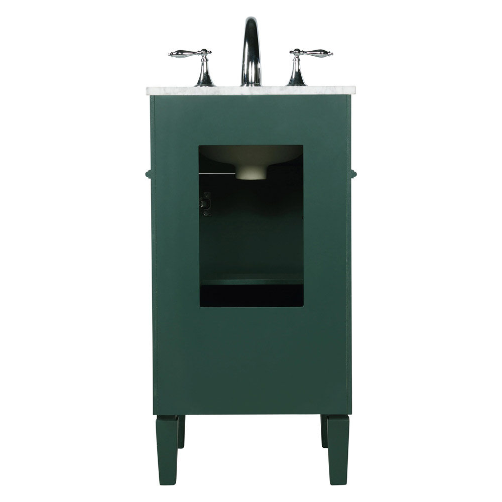 Elegant Single Bathroom Vanity Set - Green, L 18" (VF12518GN)